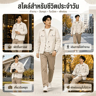 ZITY เสื้อแจ็คเก็ตหลากสีสำหรับผู้ชาย ทำจากผ้าลูกฟูก เหมาะสำหรับการทำงานและการสวมใส่ในวันทำงาน