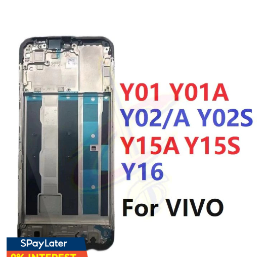 กรอบ LCD สําหรับ VIVO Y01 Y01A Y02 Y02A Y02S Y15A Y15S Y16 Body Bezel แผ่น