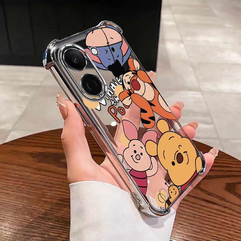 เคสสําหรับ Honor X7e X6d X5d X5C Plus Winnie Bear Honor Case Air Cushion Protection Honor Case Clear