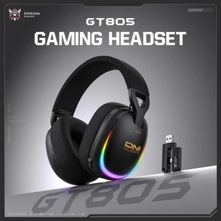 ONIKUMA GT805 ชุดหูฟังไร้สาย 3 โหมด หูฟังบลูทูธสําหรับเล่นกีฬา เพลง สําหรับเล่นเกมและสตรีมมิ่งวิดีโอ ไมค์โทรชัดเจน ทํางานด้วยพีซี