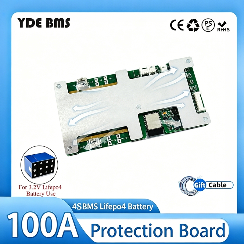 YDE สมาร์ท BMS 4S 12V 100A 200A LiFePo4 Li-ion BMS พร้อม Bluetooth UART YDE BMS
