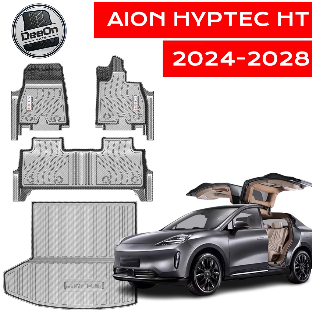 [DeeOn]GAC AION HYPTEC HT 2024-2027 พรมปูพื้นรถยนต์ 5D, TPE+TPV, กันลื่นกันน้ําทนต่อการสึกหรอ