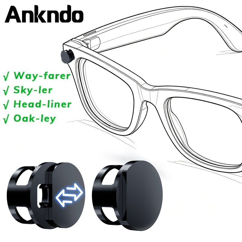 Ankndo LED Light Blocking สติกเกอร์ใช้งานร่วมกับ Ray-Ban Meta Way-farer/Sky-ler/Headliner/Oak-ley สม