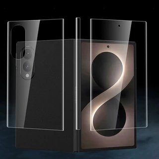 3in1 ด้านหน้ากลับ Hydrogel ฟิล์มสําหรับ Samsung Galaxy ZFold 8 Ultra Z Fold8 Anti Scratch ป้องกันหน้าจอด้านในสําหรับ Galaxy Z 7 Z 6 Z Fold8 HD ฟิล์มป้องกัน