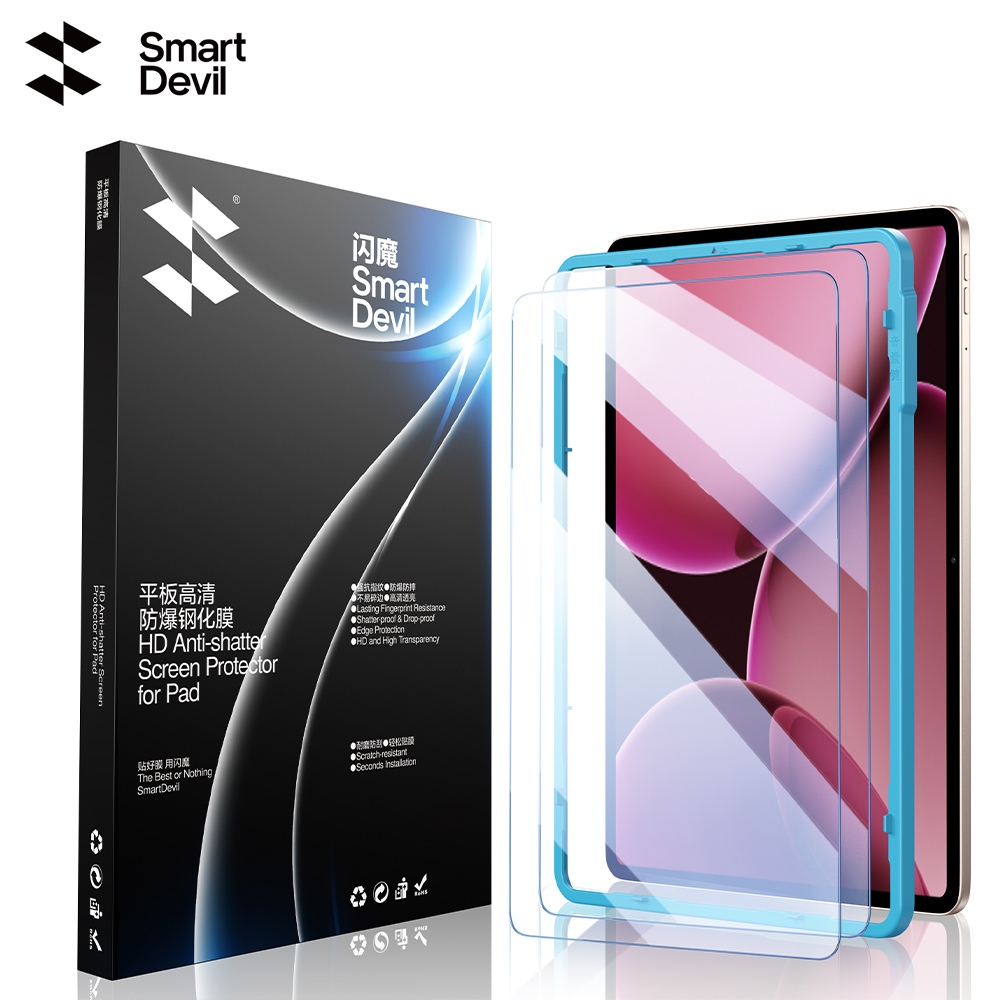 SmartDevil กระจกนิรภัยสําหรับ OPPO Pad Air5/5/4 Pro/Pad3