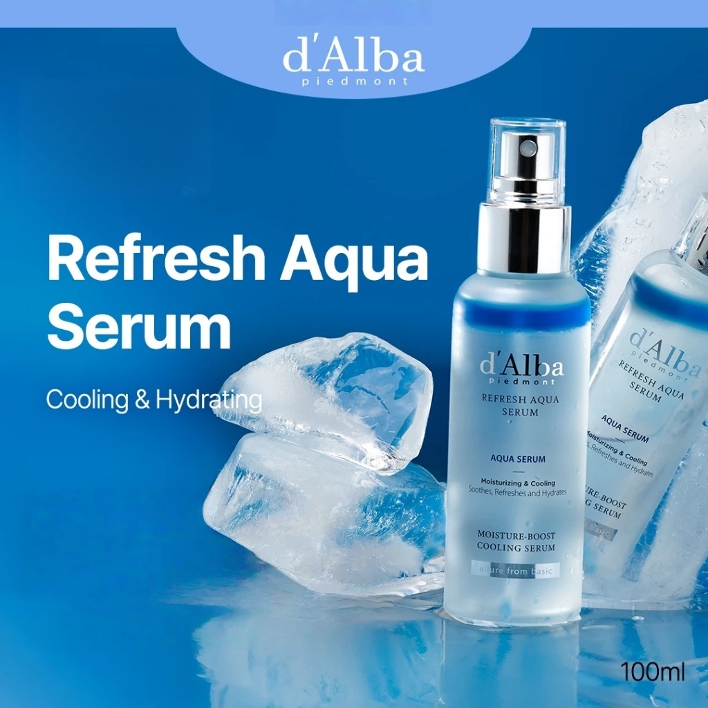d'Alba Refresh Aqua Serum 100ml ดัลบา รีเฟรช อควา เซรั่ม สเปร์ยเซรั่มเติมความชุ่มชื้นให้ผิวล้ำลึก ปลอบประโลมผิวร้อน พร้อมลดอุณหภูมิผิว
