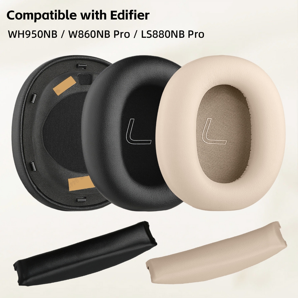 1 คู่เปลี่ยนแผ่นรองหูฟังสําหรับ Edifier WH950NB / W860NB Pro / LS880NB Pro หูฟัง Earpads แถบคาดศีรษะ