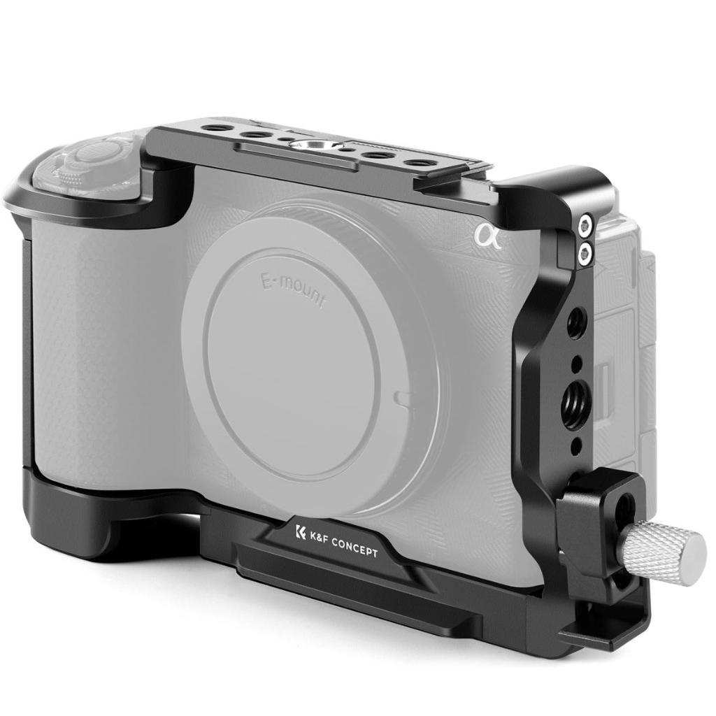 K&F Concept Full Camera Cage สําหรับ Sony ZV-E1, อลูมิเนียมน้ําหนักเบา Video Rig พร้อม Arca-Swiss Qu
