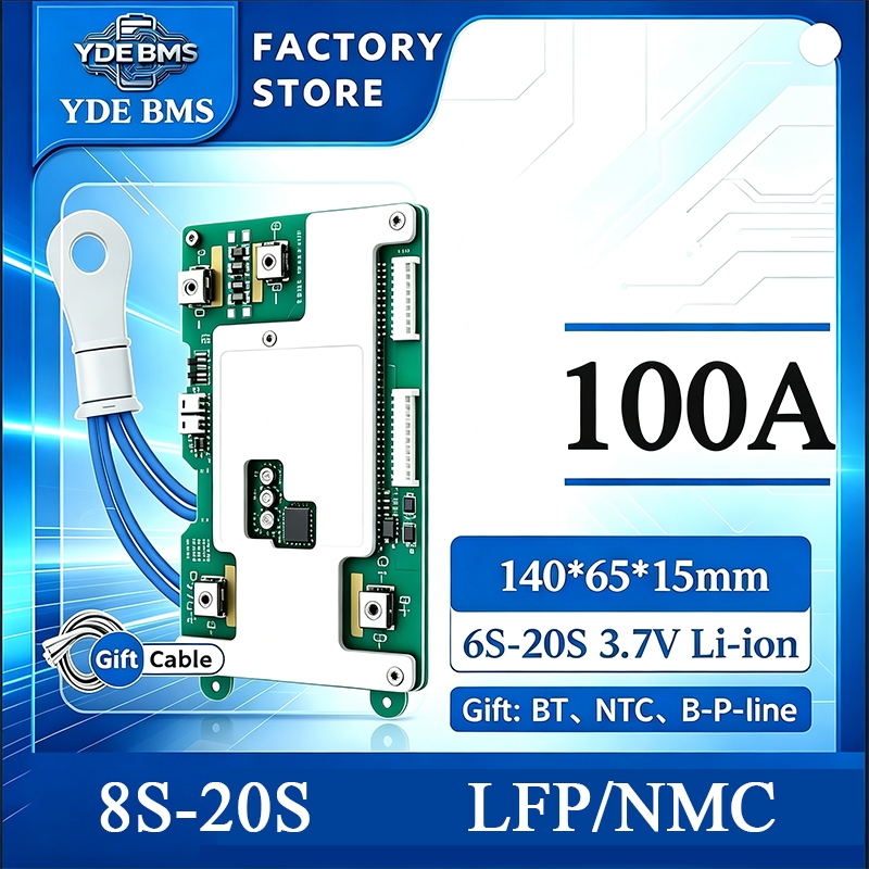 YDE สมาร์ท BMS แรงดันไฟฟ้า 7S-20S 8S 10S 12S 16S 20S 21S 80A 100A 150A 200A YDE BMS BT Balance