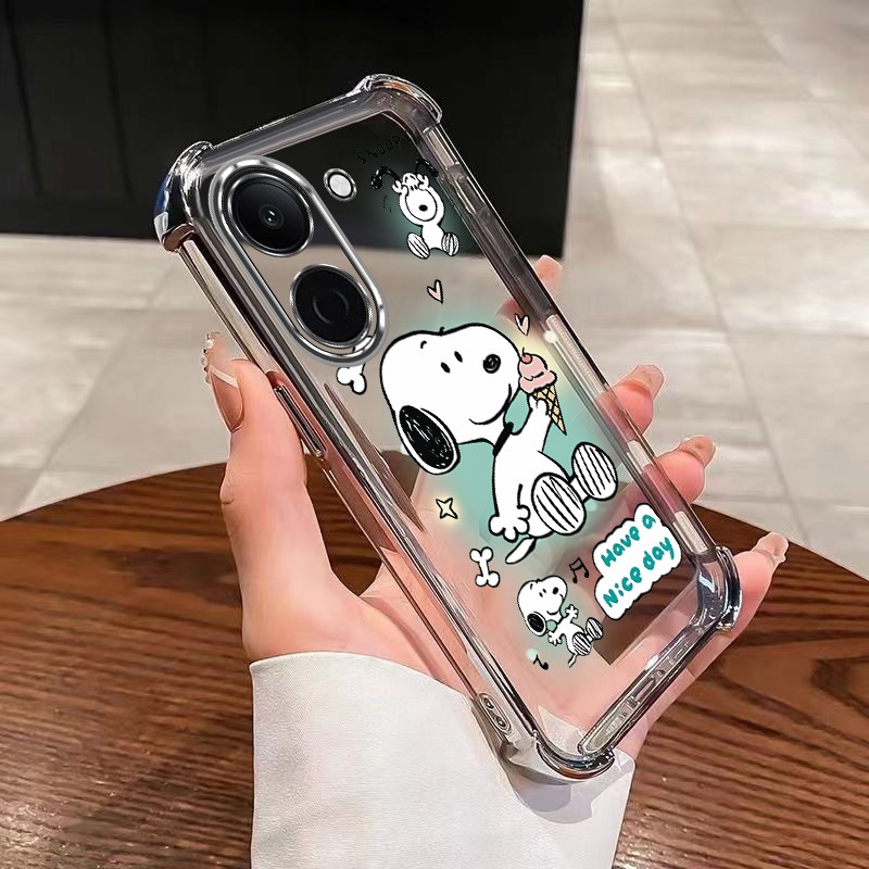 เคสสําหรับ Honor X7e X6d X5d X5C Plus Nice Day Snoopy Honor Case Air Cushion Clear Casing Soft Cover