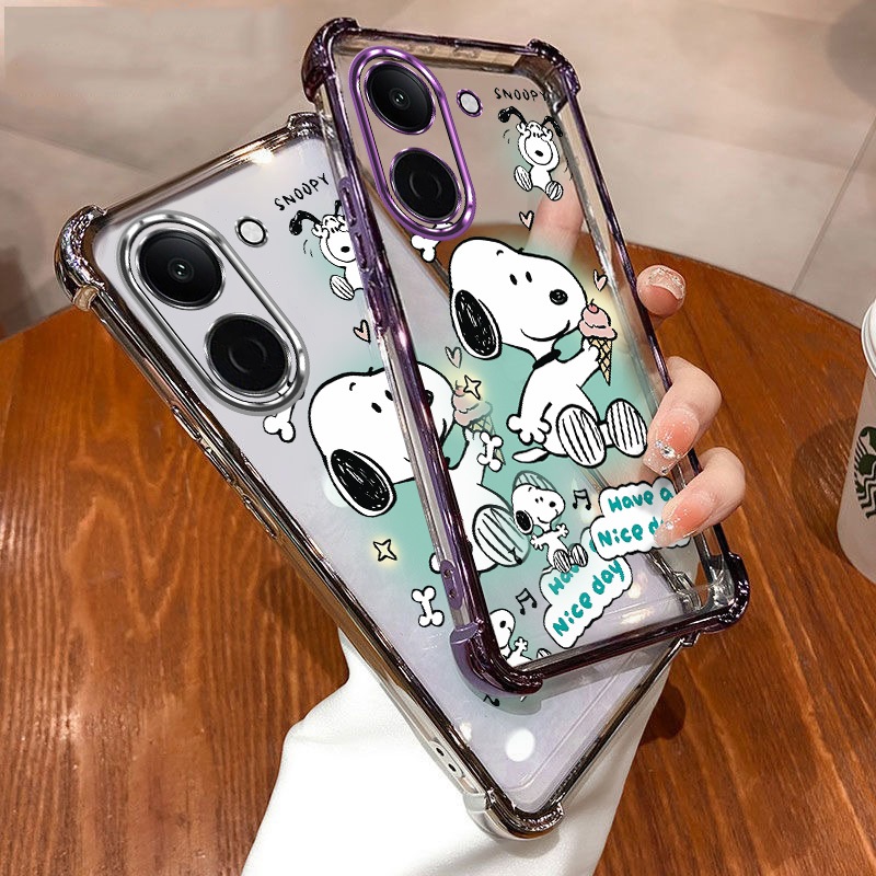 เคสโทรศัพท์สําหรับ Honor X7e Honor X6d X5d X5C Plus Nice Day Snoopy Case Air Cushion Clear ทนทานปลอก