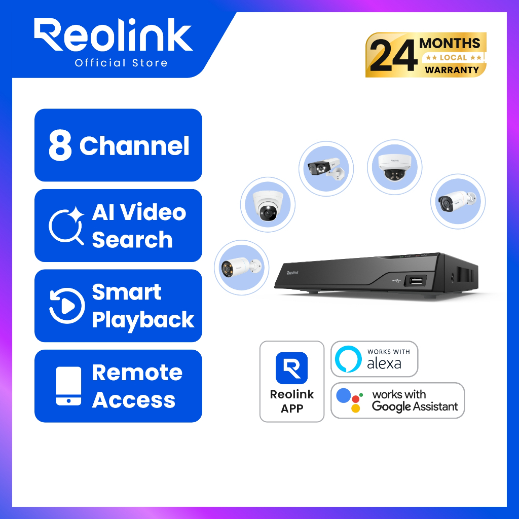 REOLINK RP-PN8 เครื่องบันทึก PoE NVR | รองรับความชัด 16MP | ใส่ HDD ได้ 32TB | แผนที่ความร้อน