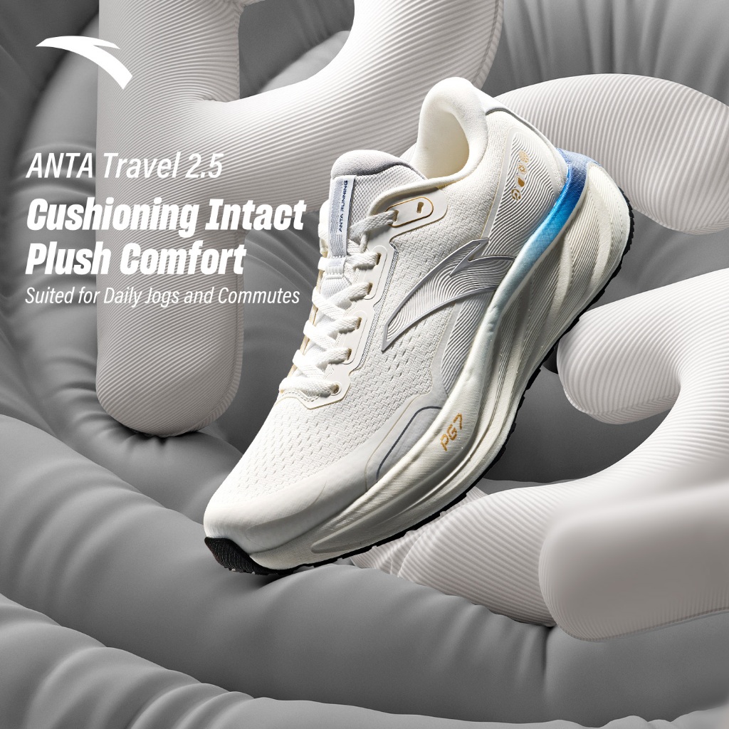 ANTA Men Travel 2.5 PG 7 รองเท้าวิ่ง Widefoot 2E Cushioning Rebound รองเท้ากีฬา 1125D545