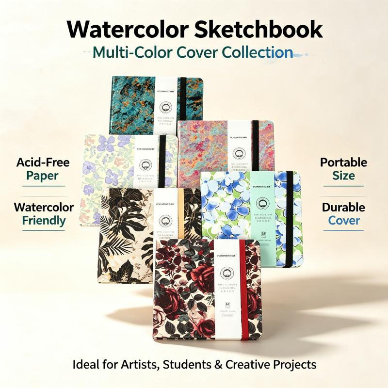 สีน้ํา Sketchbook 300 g100% ผ้าฝ้ายหลายสีคอลเลกชัน Acid-F สีน้ําที่เป็นมิตรพับแบบพกพาทนทานสําหรับศิลปินนักเรียน Creative โครงการ 12x12/16x16 ซม.
