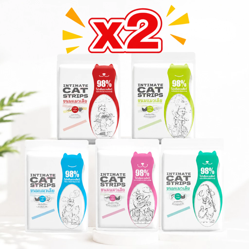 [พร้อมส่ง] 100 ซอง ขนมแมวเลีย โซเดียมต่ำ บำรุง แซลมอน / ทูน่า เสริมภูมิคุ้มกัน เติมน้ำ 5 รสชาติ KWEI