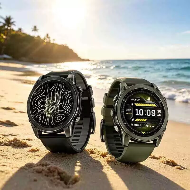 2026 T8 pro สมาร์ทนาฬิกาสําหรับชายกันน้ําดําน้ําและว่ายน้ํานาฬิกากีฬากลางแจ้ง AMOLED SmartWatch บลูท