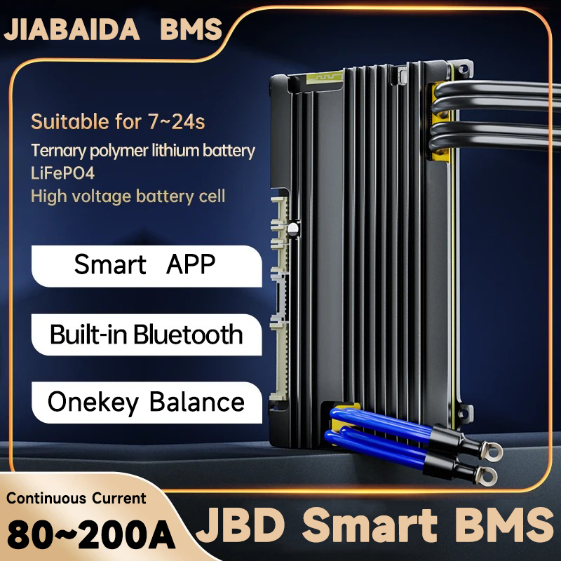 JBD BMS Smart BT 7S-24S 8S 24V 16S 48V LiFePo4 Li-ion 80A-200A 10S 12S 13S 20S Jiabaida BMS Balance