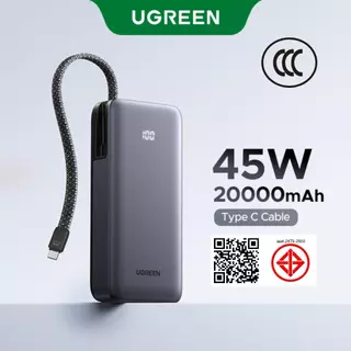 【New!!】UGREEN CCC 20000mAh Nexode 67W/45W Max ในตัวสาย USB C 3 พอร์ต Fast Charging Power Bank Powerbank พาวเวอร์แบงค์ สําหรับ iPhone 17 Pro Max16 Pro Max Samsung S25 Ultra แล็ปท็อป