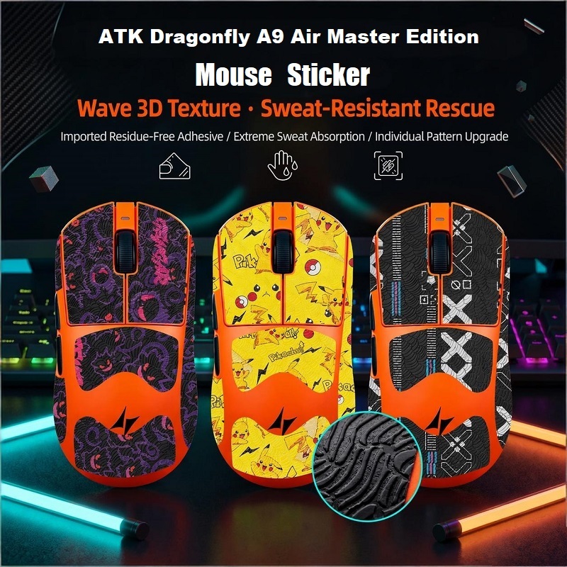 สําหรับ ATK Dragonfly A9 Air Master‌ ฉบับฉบับฉบับ‌ Mouse Sticker Grip Tape ดูดเหงื่อกันลื่นสําหรับ A9Air ATKA9Air