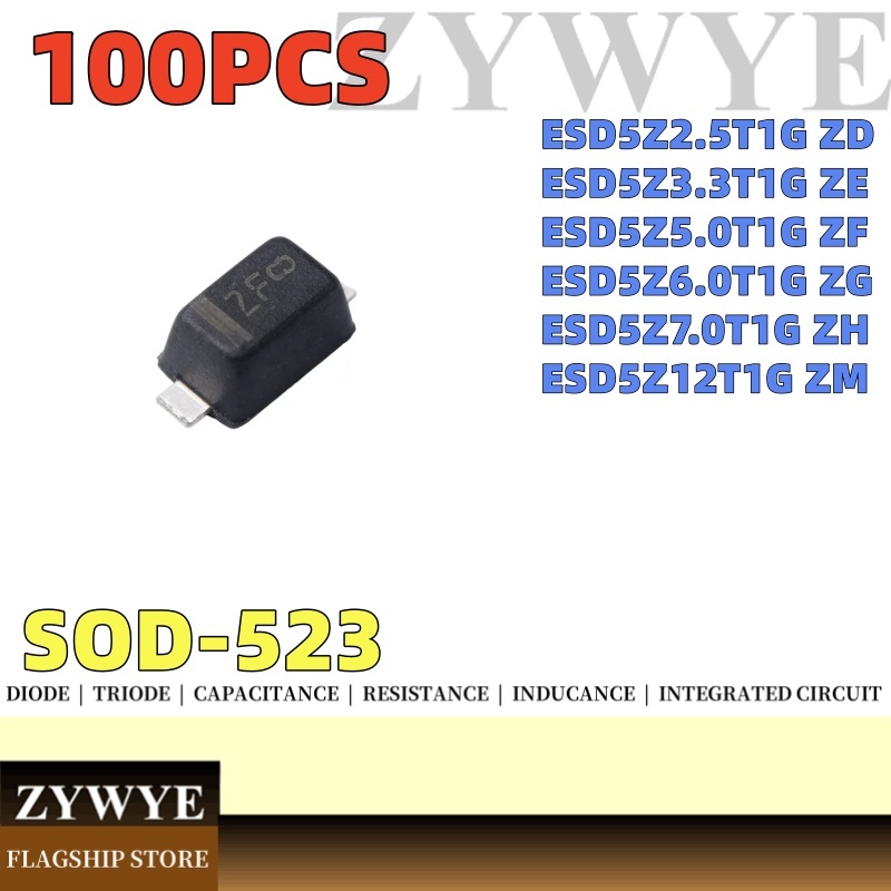 100PCS ยี่ห้อใหม่ ESD5Z2.5 T1G ESD5Z3.3 T1G ESD5Z5.0 T1G ESD5Z6.0 T1G ESD5Z7.0 T1G ESD ไดโอดไฟฟ้าสถิ