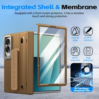 เหมาะสําหรับ ซัมซุง Z พับ8/7/6/5/4/3 เคสโทรศัพท์ พับ8 พิเศษแม่เหล็กบานพับเปลือกฟิล์มแบบบูรณาการวงเล็บสายรัดข้อมือ สไตลัส มัลติฟังก์ชั่กรณีป้อง