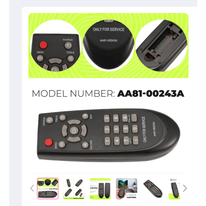 Samsung TM930 ทีวีโทรทัศน์ AA81-00243A บริการรีโมทคอนโทรล Controller สําหรับ UE55ES6100W UE43J5550 U