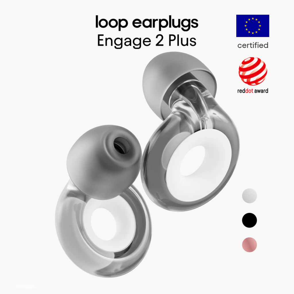 Loop Engage 2 Plus - ที่อุดหูลดเสียงรบกวน ความเที่ยงตรงสูง (16 + 9 dB) สําหรับการประชุมทางสังคม การสนทนา การปกครอง และรบกวน - ออกแบบที่มีสไตล์ - โฟมหรือซิลิโคน กันเสียง ที่อุดหู จุกอุดหู