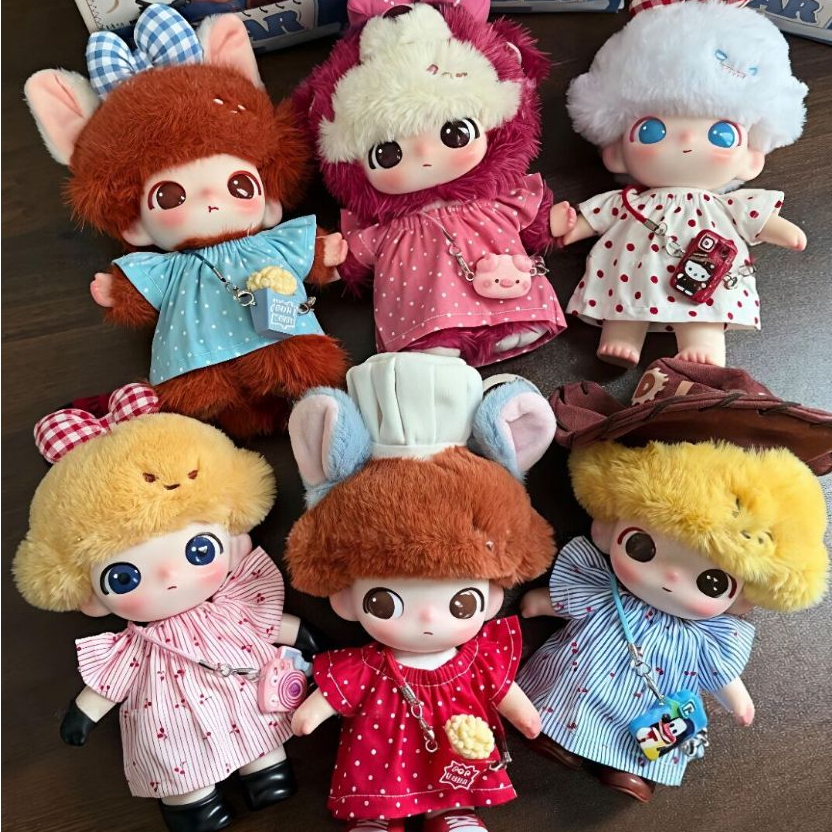 Dimoo PIXAR Co-Branded Series Woody Bear Polka Dot Baby Clothes Dress Dopamine Cute Suit (ไม่รวมตุ๊ก