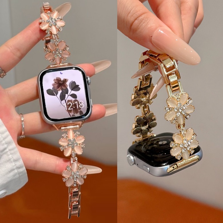 Bling Opal Strap Compatible For Huawei Watch Fit 5 สาย Metal สาย Huawei Watch fit 5 pro Strap Diamond สาย Huawei Watch fit 4 Strap Huawei Watch Fit 3 สาย Huawei fit4 / Huawei Fit5 pro สาย Huawei Watch Fit 2 Strap Huawei fit 5 สาย Huawei band 11 pro Strap