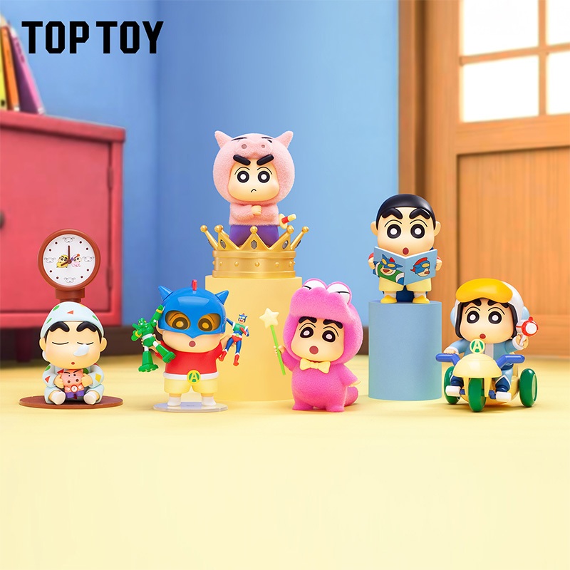 TOPTOY x CRAYON SHINCHAN Dynamic Toy City Series Figures Blind Box ตุ๊กตาผ้าสุดน่ารัก ฟิกเกอร์ตัวละคร ของขวัญวันเกิด ของเล่นฟิกเกอร์