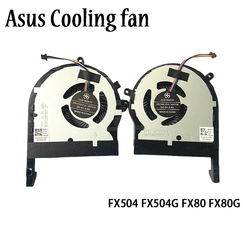 เปลี่ยน CPU + GPU พัดลมระบายความร้อนสําหรับ Asus ROG TUF Gaming FX504 FX80 ZX80 FX504G FX504GD FX80G