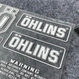 สติกเกอร์ OHLINS กันน้ํา สําหรับติดตกแต่งรถจักรยานยนต์ จํานวน 1 ชุด