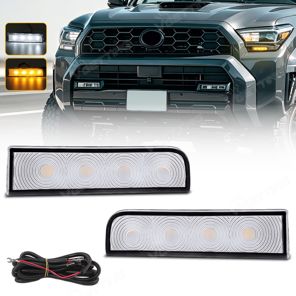 ชุดไฟวิ่งกลางวัน LED สําหรับ Toyota 4Runner 2025-UP รถหมอกด้านหน้าไฟเลี้ยว