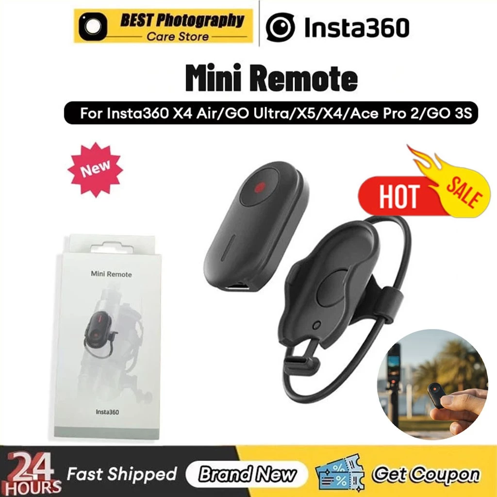 【🇹🇭 กรุงเทพฯ】Original Insta360 Mini Remote (33ft 10m Controller) For Insta360 X4 Air/GO Ultra/X5/X4/Ace Pro 2/GO 3S