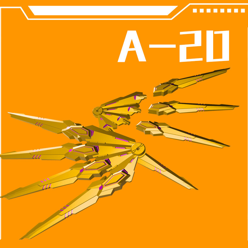 Phoenix A-20 HG 1/144 Mighty Strike Freedom Dragoon Wing Addon Detail Parts