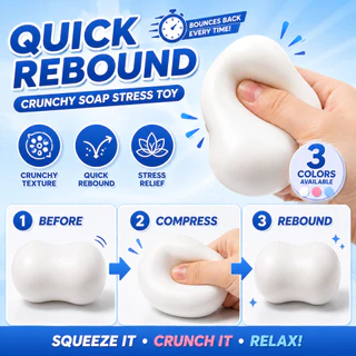Handmade Crunchy Soap Squishy ความเครียดของเล่น Soft Squishy ASMR Fidget ของเล่นความเครียดบรรเทา Sensory ของเล่น Quick Rebound กระเป๋าขนาด