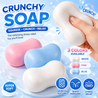 Handmade Crunchy Soap Squishy ความเครียดของเล่น Soft Squishy ASMR Fidget ของเล่นความเครียดบรรเทา Sensory ของเล่น Quick Rebound กระเป๋าขนาด