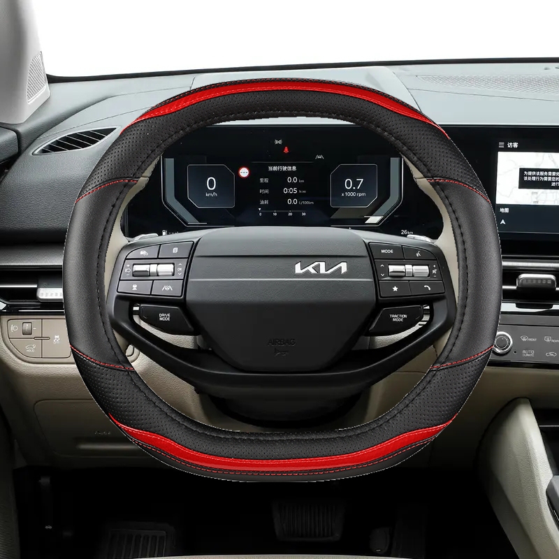พวงมาลัยรถหนังสําหรับ Kia Sportage X Line EV9 EV3 K4 GT line EV5 EV2 EV6 K8 Syros 2024 2025 2026 อุป
