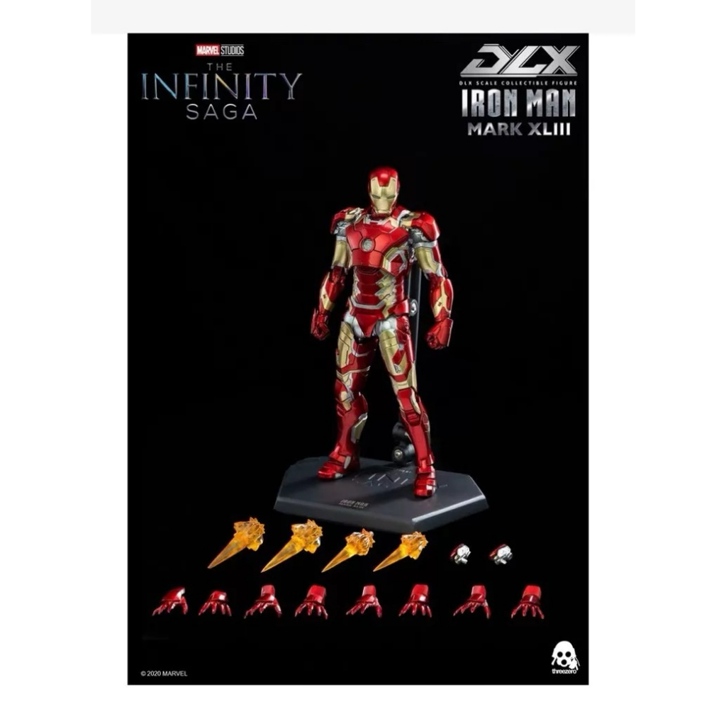 Threezero DLX Iron Man MK43 Marvel Infinity Saga Action Figure
