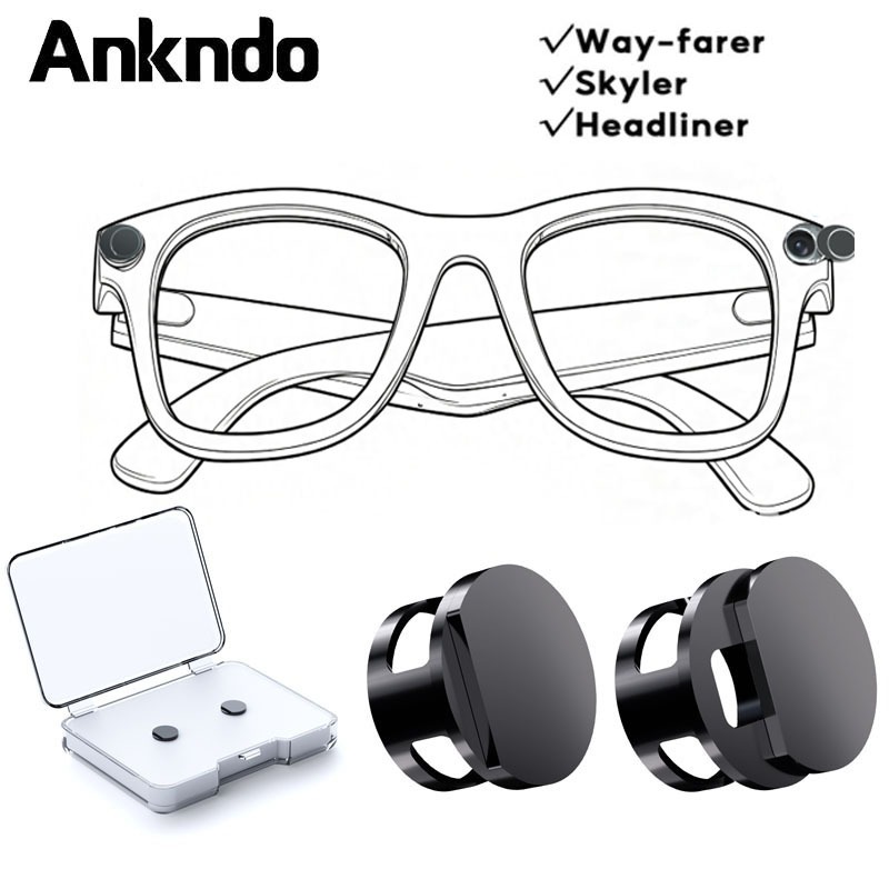 4 แพ็ค LED Light Blocking สําหรับ Ray-Ban Meta Way-farer/Skyler/Headliner แว่นตาอุปกรณ์เสริม,โลหะ LED Light Blocker แบบใช้ซ้ําได้,มีจําหน่ายในกลางวันและกลางคืน