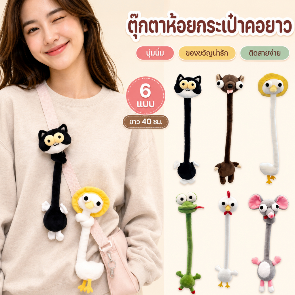 น่ารักสุดน่ารักชั่วร้ายคอยาวสัตว์จี้ตลกตุ๊กตาตุ๊กตาของเล่นของขวัญวันเกิดตกแต่งตุ๊กตาน่ารัก