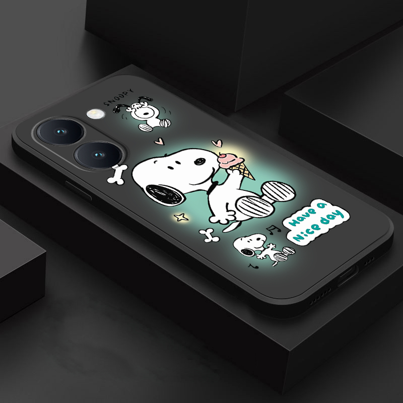 เคสซิลิโคนเหลวสําหรับ Honor X7e X6d X5d X5C Plus Nice Day Snoopy Mobile Case Liquid Silicon ทนทานปลอ