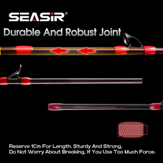 คันเบ็ด SEASIR รุ่น SYNCO รองรับน้ำหนักปลา 6-10 กก. ความยาว 6-8 ฟุต (1.83-2.43 เมตร) ออกแบบมาเพื่อการตีเหยื่อไกล มาพร้อมไกด์เซรามิกและวัสดุคาร์บอนไฟเบอร์คุณภาพสูง ใช้งานได้ครอบคลุมทั้งน้ำจืดและน้ำเค็ม