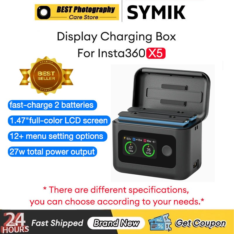 【🇹🇭 กรุงเทพฯ】SYMIK Insta360 X5 Intelligent Charging Case + Insta360 X5 Ultra Battery