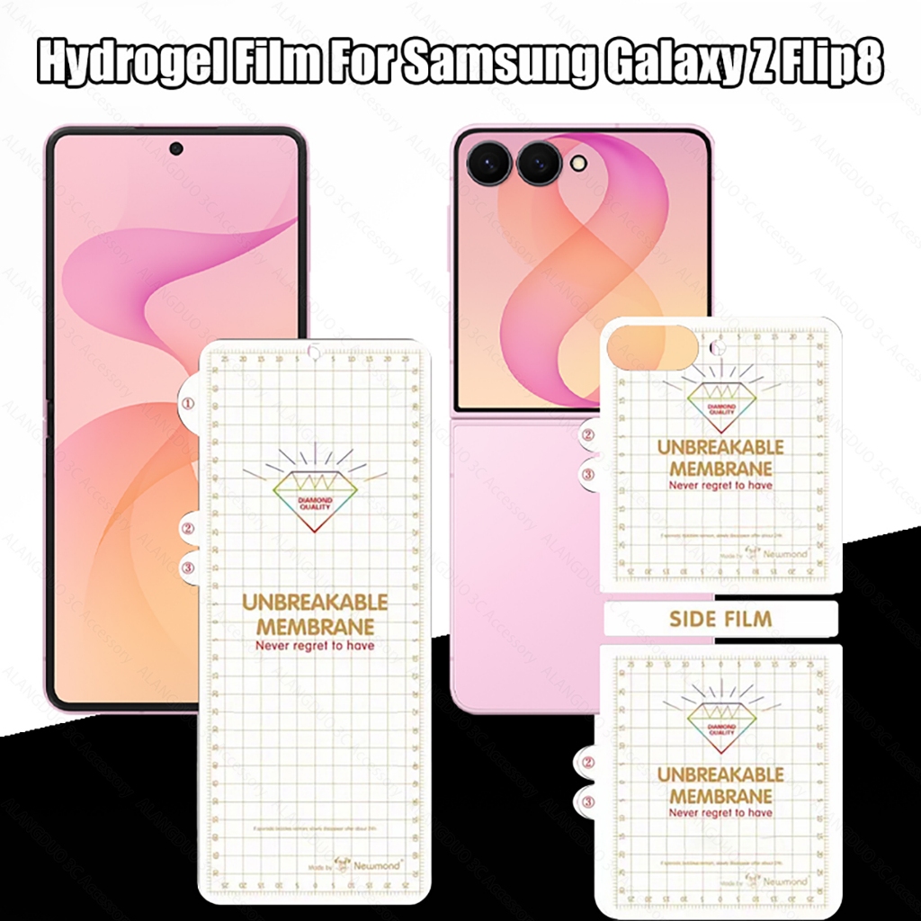 SAMSUNG สําหรับSamsung Galaxy Z Flip 8 7 6 5 4 Matte Hydrogelฟิล์มZFlip 8 Soft HD Antiลายนิ้วมือFullด้านหน้าป้องกันหน้าจอFlip8 5Gไม่แก้ว