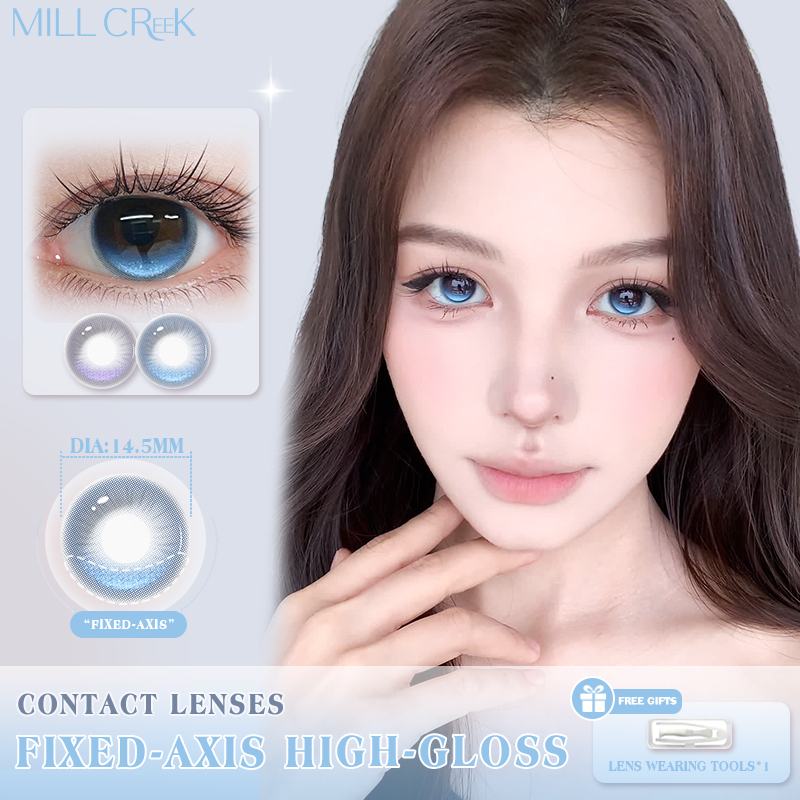 Mill Creek คอนแทคเลนส์แบบใช้แล้วทิ้งรายวันแบบแกนล็อค รวมค่าสายตาสั้นและเครื่องมือสวมใส่ฟรี
