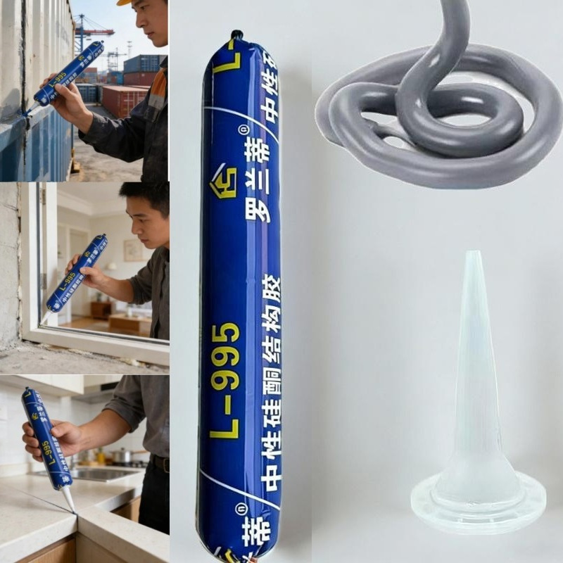 Fimora Neutral ซิลิโคน Sealant L995 กันน้ํากาวโครงสร้างสําหรับกระจก Adhesion Sealant และ Leak Blocking Strong กาวผนัง Cra ซีลซ่อมกาว