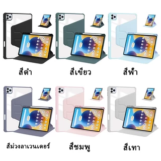 สําหรับ ALLDOCUBE iPlay 70 10.1 "T1051 2025 อะคริลิค 360° หมุนยืนแฟชั่นกันกระแทกแท็บเล็ตกรณีที่มีช่องเสียบปากกา