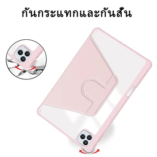 สําหรับ ALLDOCUBE iPlay 70 10.1 "T1051 2025 อะคริลิค 360° หมุนยืนแฟชั่นกันกระแทกแท็บเล็ตกรณีที่มีช่องเสียบปากกา