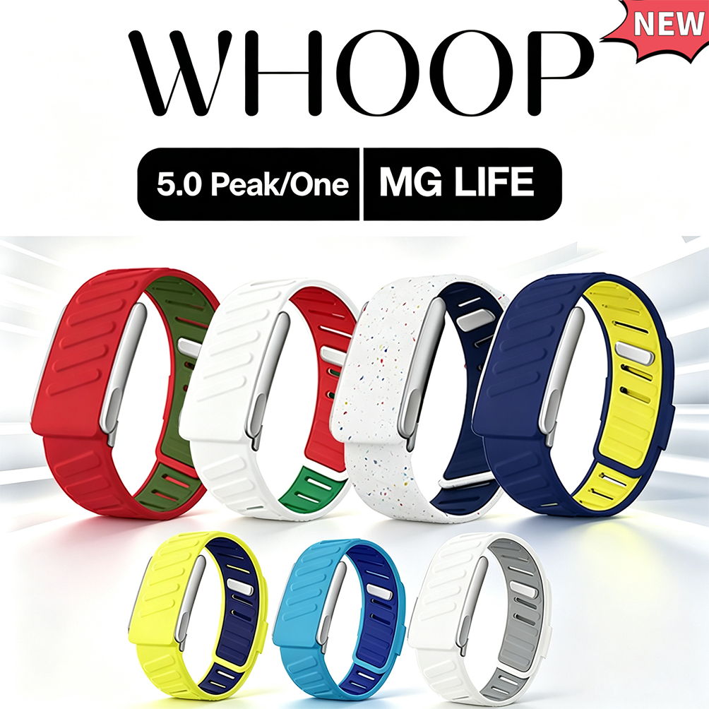สไตล์ใหม่เหมาะสําหรับ Whoop5.0 สายคล้องสร้อยข้อมือสายรัดข้อมือซิลิโคนกีฬาสองสี wop5.0 สายนาฬิกา MG สไตล์สากล